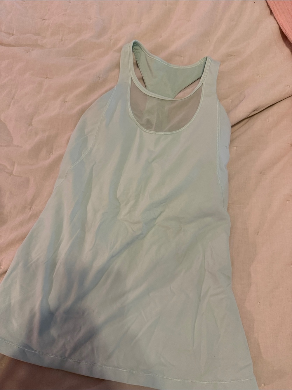 Light Blue Racerback Tank with build in bra